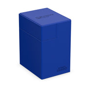 Ultimate Guard Flip'n'Tray 133+, Deck Case for 133 Double-Sleeved TCG Cards + Dice Tray, Blue, Independent Magnetic Closure & Microfiber Inner Lining