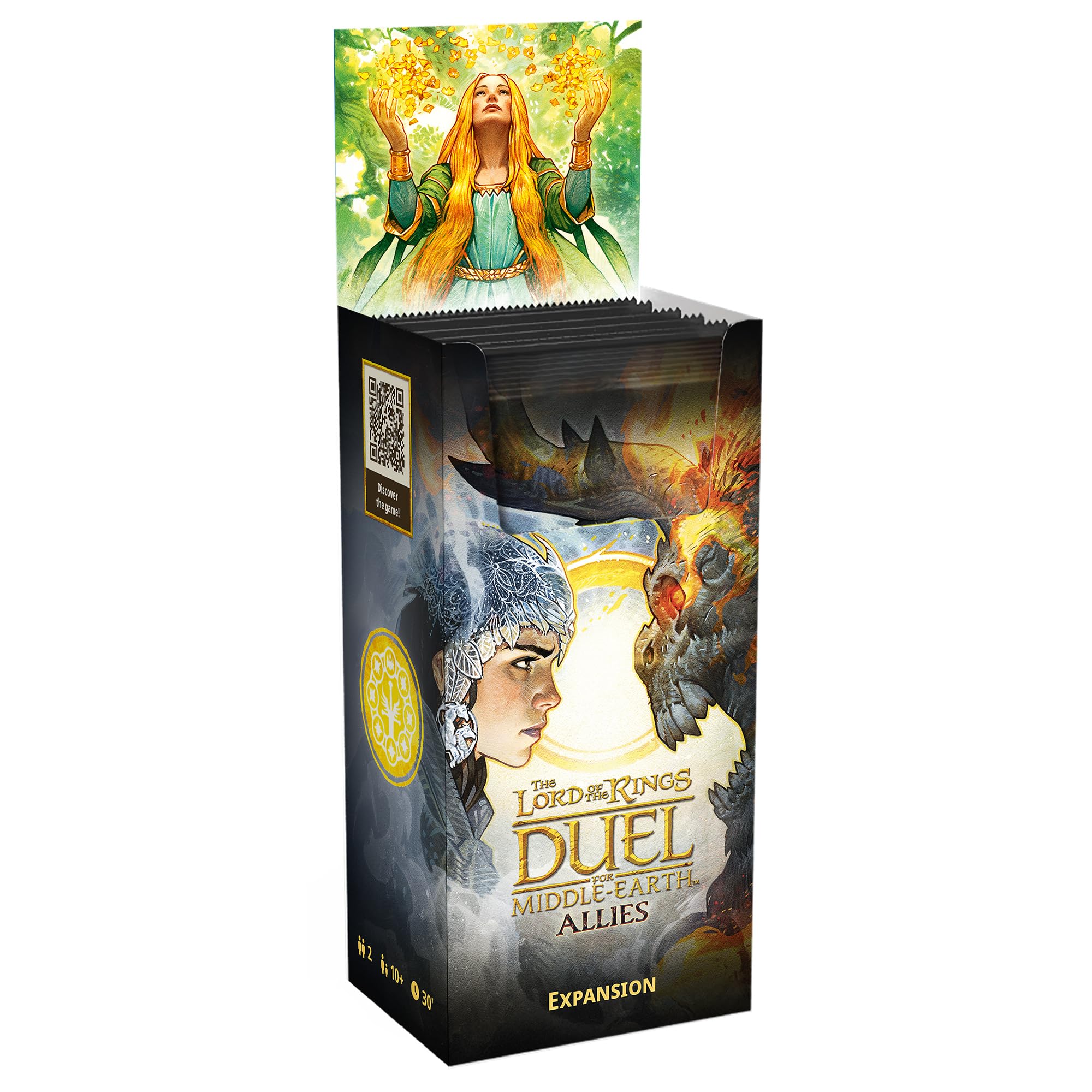 Asmodee The Lord of The Rings: Duel for Middle-Earth Allies Board Game Expansion Pack Display - Epic Strategy Game of Power and Conquest for Kids and Adults, Ages 10+, 2 Players, 30 Minute Playtime