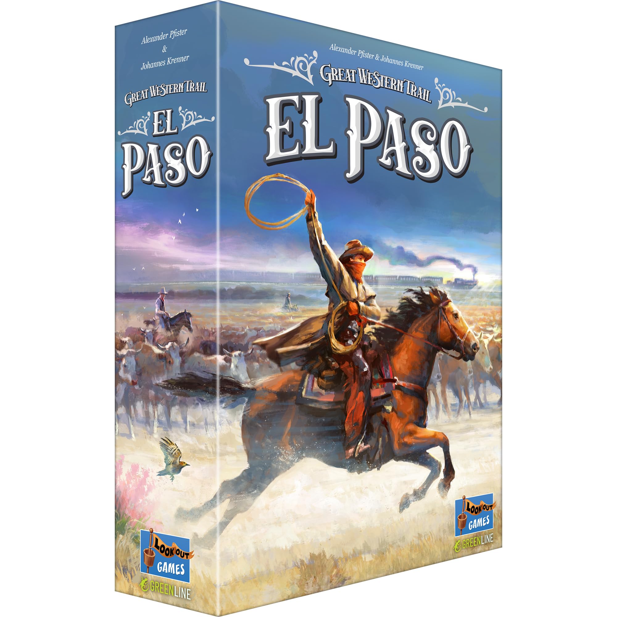 Great Western Trail El Paso Board Game - Fast-Paced Cattle Trade Strategy Game, Compact, Travel-Friendly for Kids & Adults, Ages 12+, 1-4 Players, 60-90 Min Playtime Made by Lookout Games