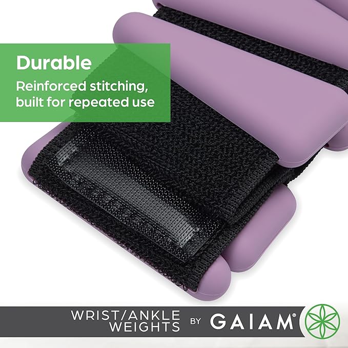 Gaiam Flex Wrist & Ankle Weights 1Lb Pair – Dusty Lavender