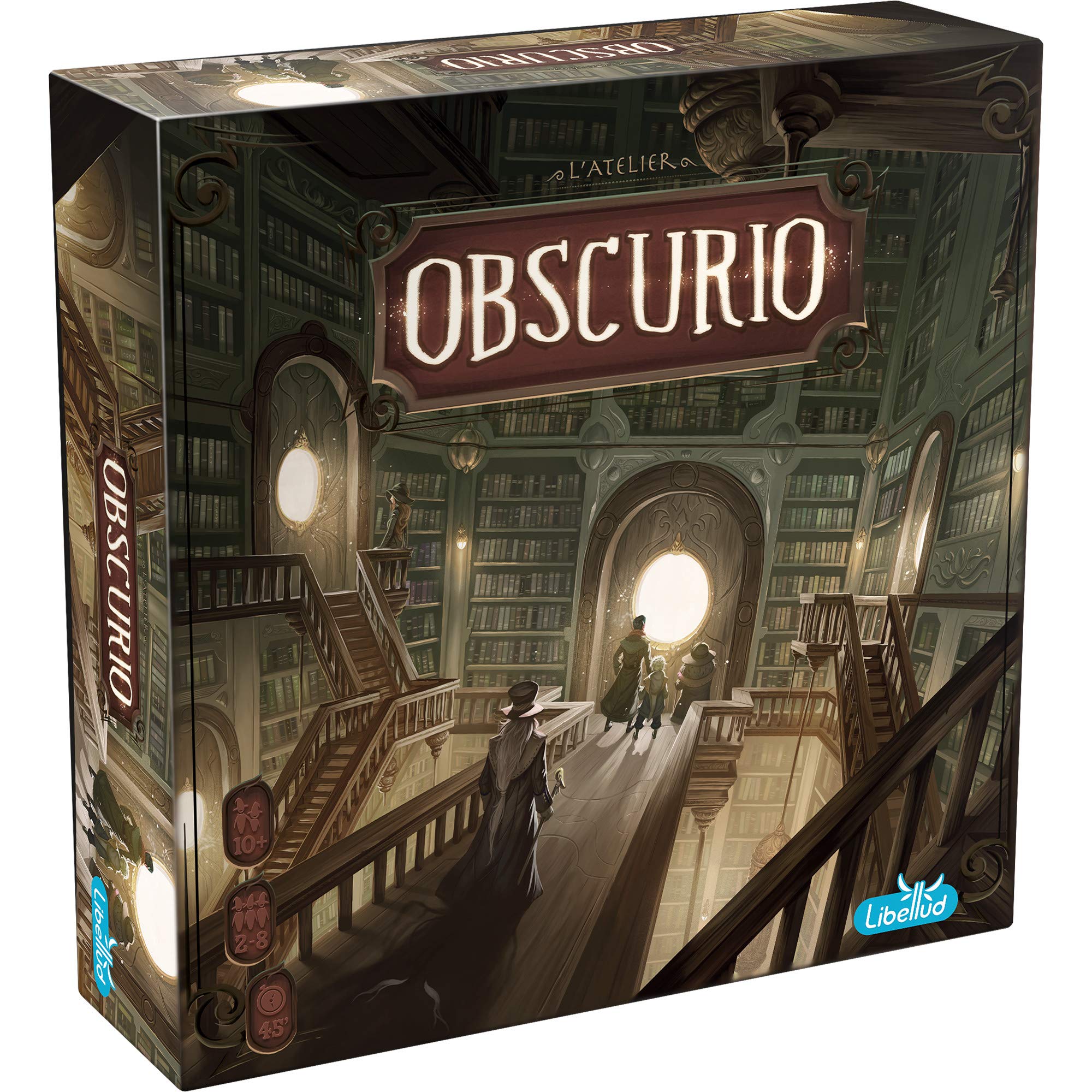 Obscurio Board Game - Navigate The Sorcerer's Library in This Intriguing Game! Cooperative Game for Kids and Adults, Ages 10+, 2-8 Players, 45 Minute Playtime, Made by Libellud