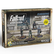 Modiphius Fallout Wasteland Warfare: Survivors: Reilly's Rangers - 5 Miniatures, 32mm Unpainted Resin Figures, Capital Wave RPG