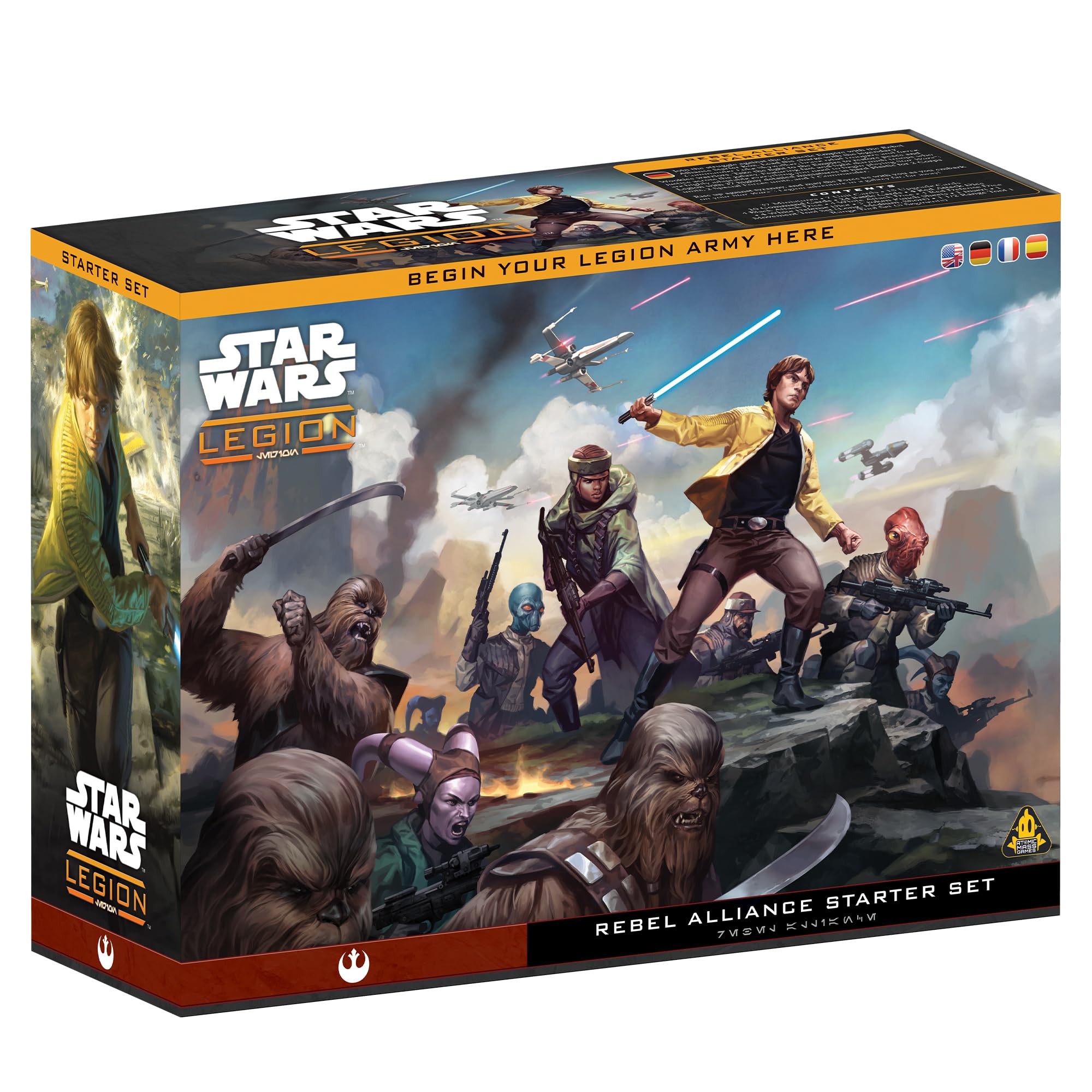 Star Wars: Legion Rebel Alliance Starter Set - Tabletop Miniatures Game, Strategy Game for Kids and Adults, Ages 14+, 2 Players, 3 Hour Playtime, Made by Atomic Mass Games