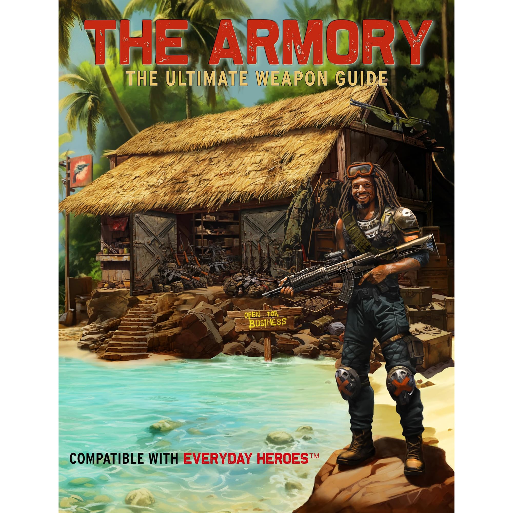 Everyday Heroes: The Armory - Hardcover RPG Supplement Book, Guide to Weapons & Equipment, Tabletop Roleplaying Game, 250 Pages