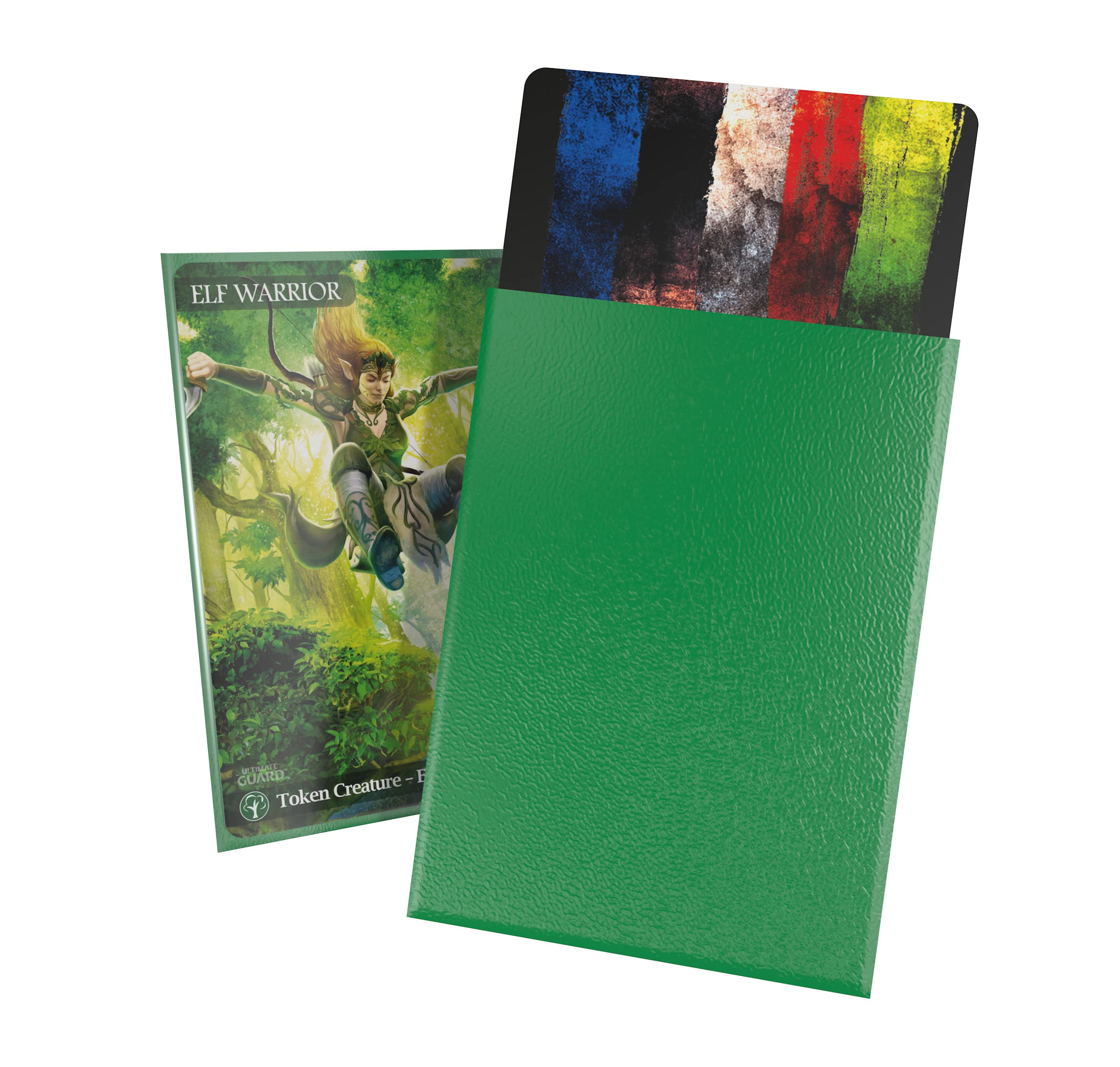 Ultimate Guard Cortex Outer Card Sleeves, 100 Standard Size TCG Sleeves, 66 x 91mm, Green Back, Matte Finish, No PVC & Acid-Free, High Clarity