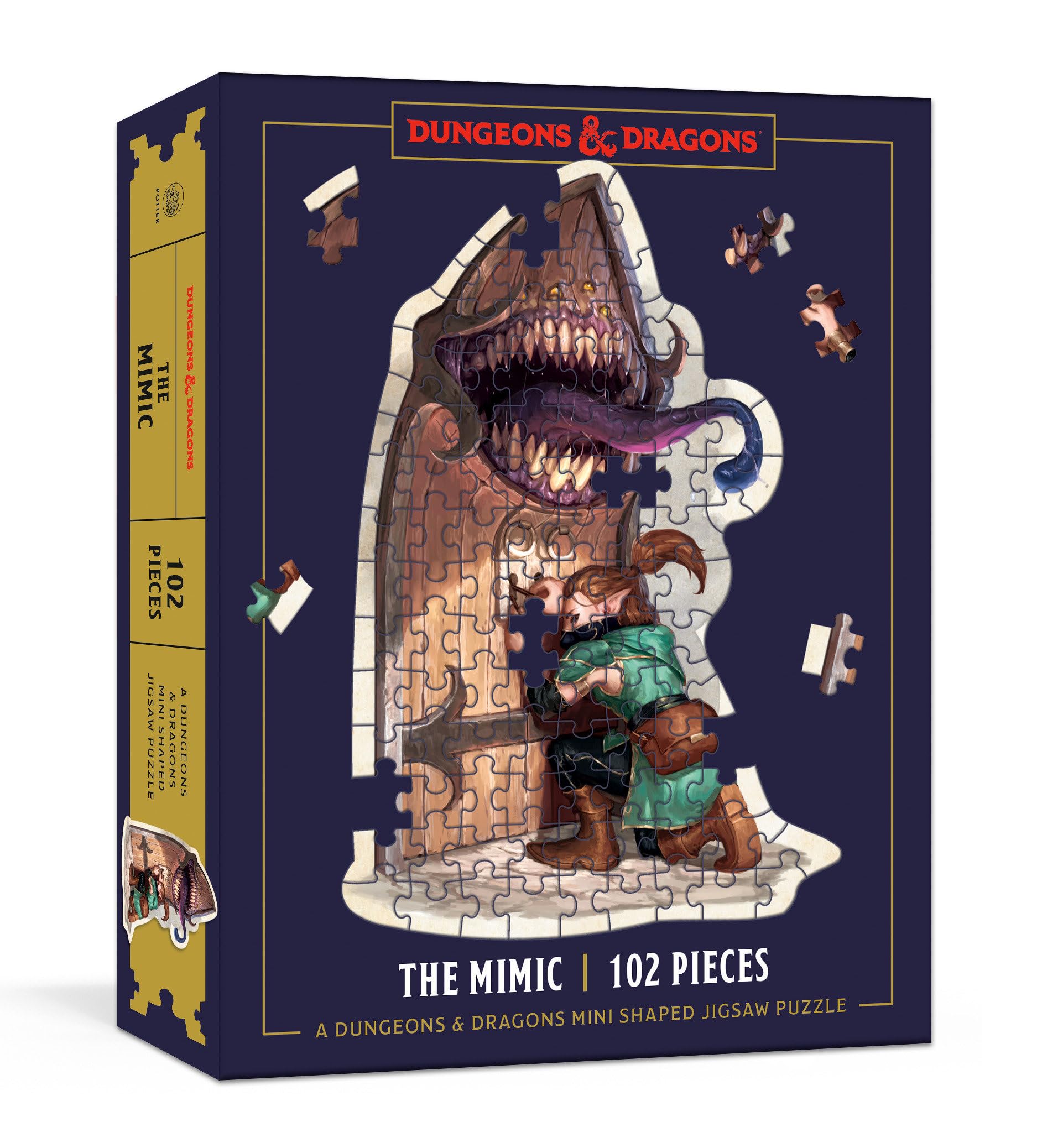 Clarkson Potter Dungeons & Dragons Mini Shaped Jigsaw Puzzle: The Mimic Edition: 102-Piece Collectible Puzzle for All Ages