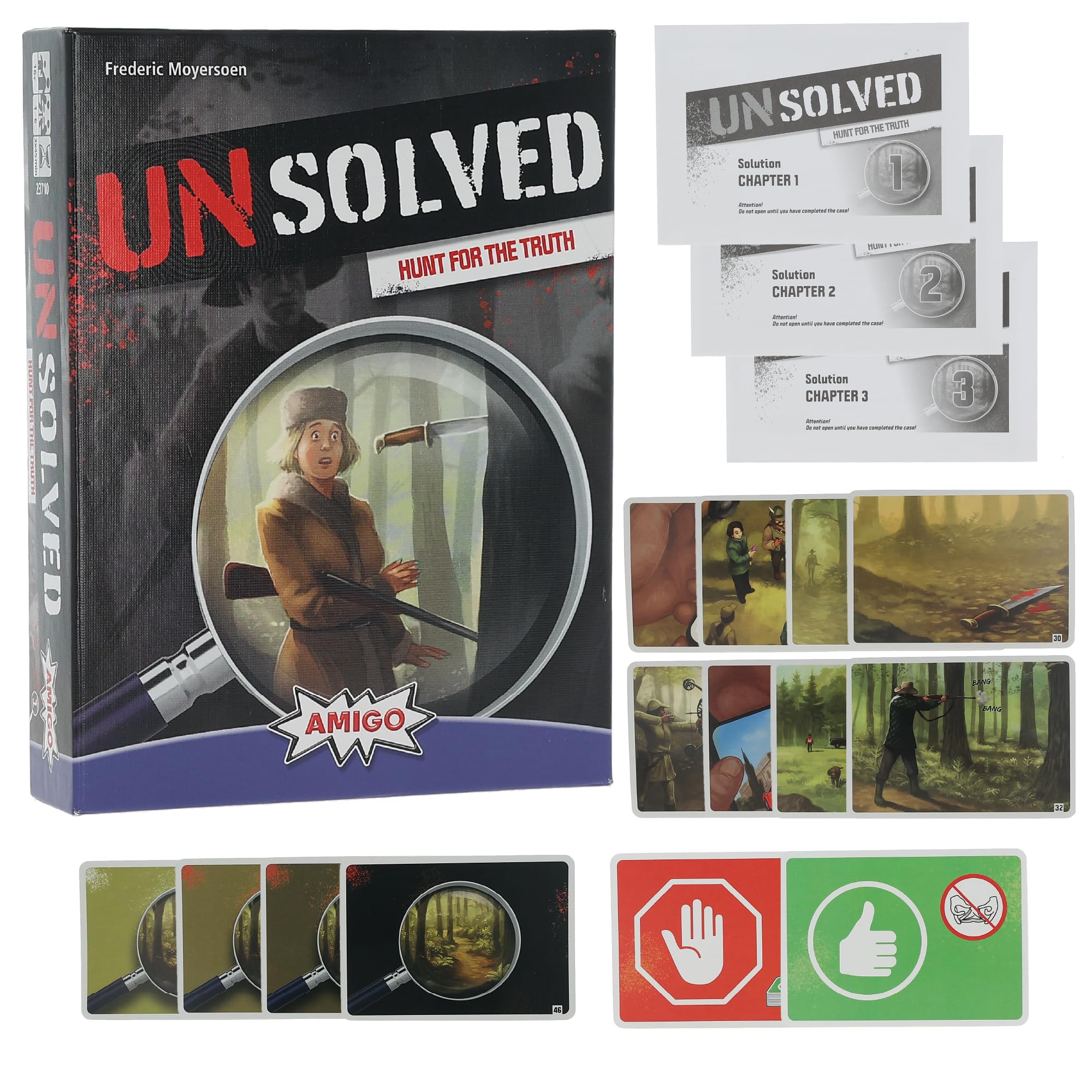 AMIGO Games - Unsolved: Hunt for Truth - Immersive Crime-Solving Card Game for 2-6 Players