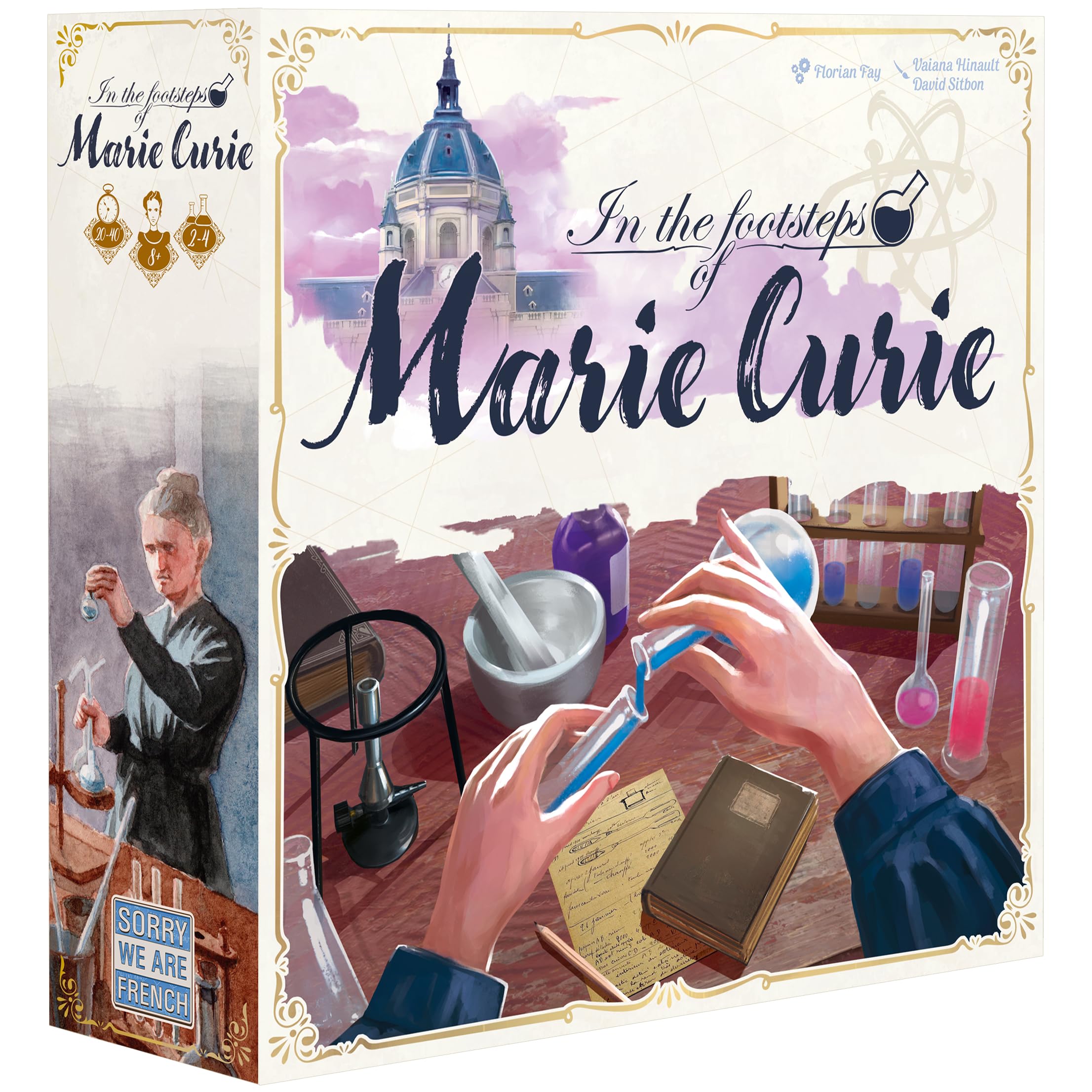 in The Footsteps of Marie Curie | Strategic Biographical Board Game for Kids & Adults | Assist Marie Curie in Her Scientific Quests | Fun & Educational Family Game | Ages 10+ | 2-4 Players | 30 Min