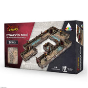 Dungeons & Lasers: Prepainted Terrain Sets for DND and Tabletop RPG Games - 5E Compatible with 28mm-32mm Scale Miniatures - Modular Design for Fast Assembly (Dwarven Mine)