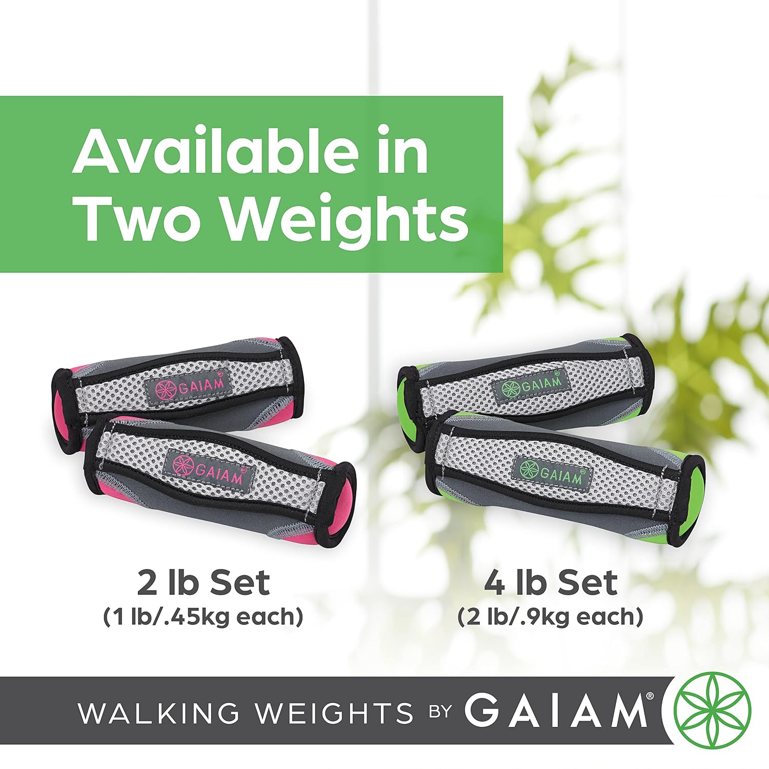 Gaiam Restore Walking Weights 2Lb Set