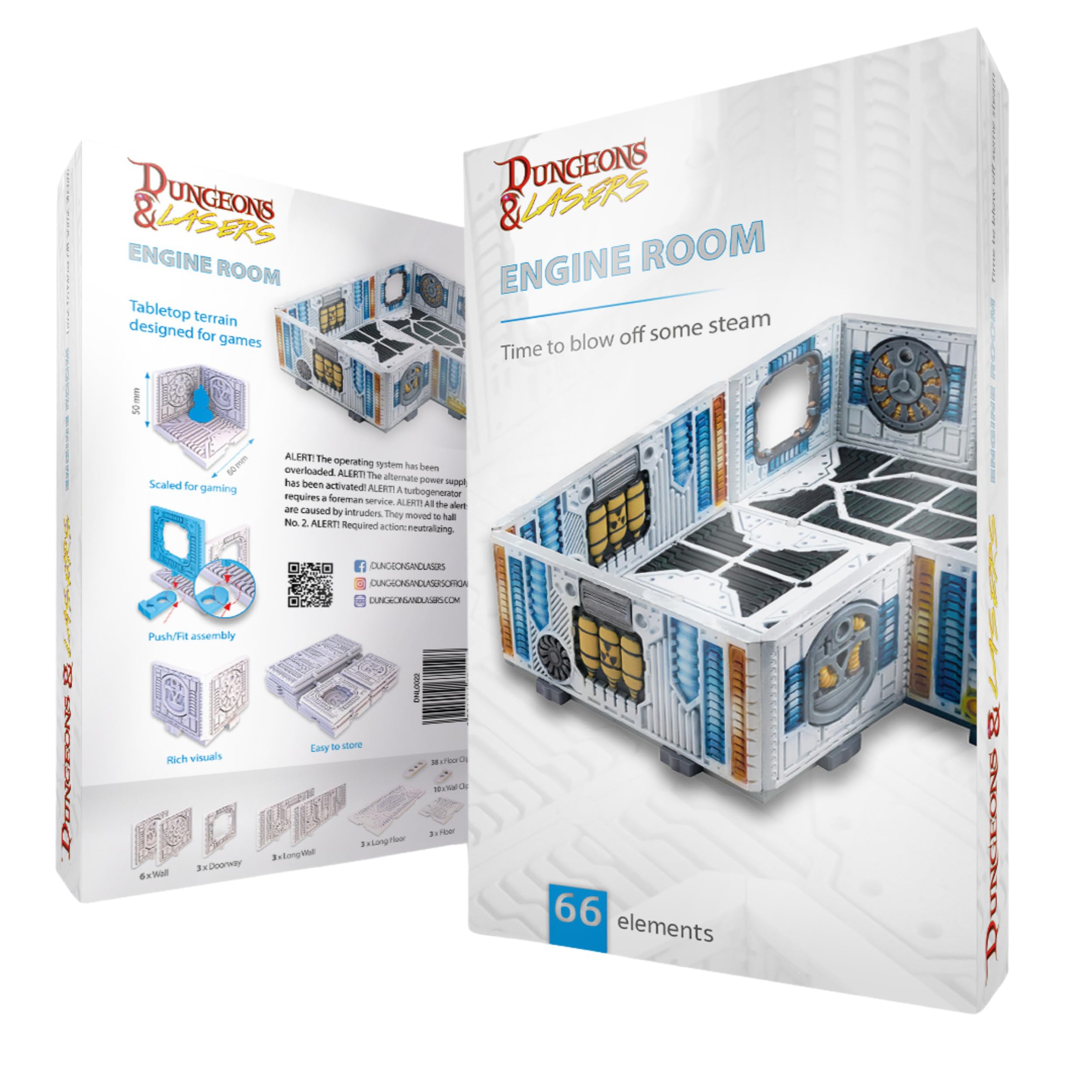 Archon Studio Dungeons & Lasers: Engine Room Unpainted and Unassembled - Tabletop & RPG Terrain Game Set for Dungeons & Lasers – 63 Pieces for Ages 14+,ARCDNL0022