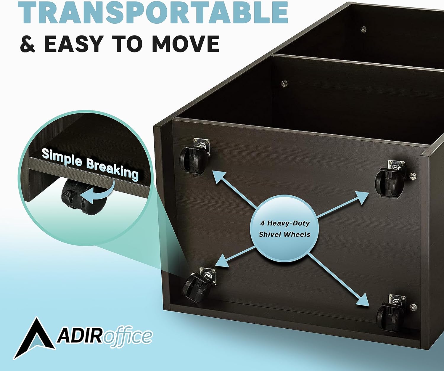 Mobile Hostess/Presentation Stand with Wheels
