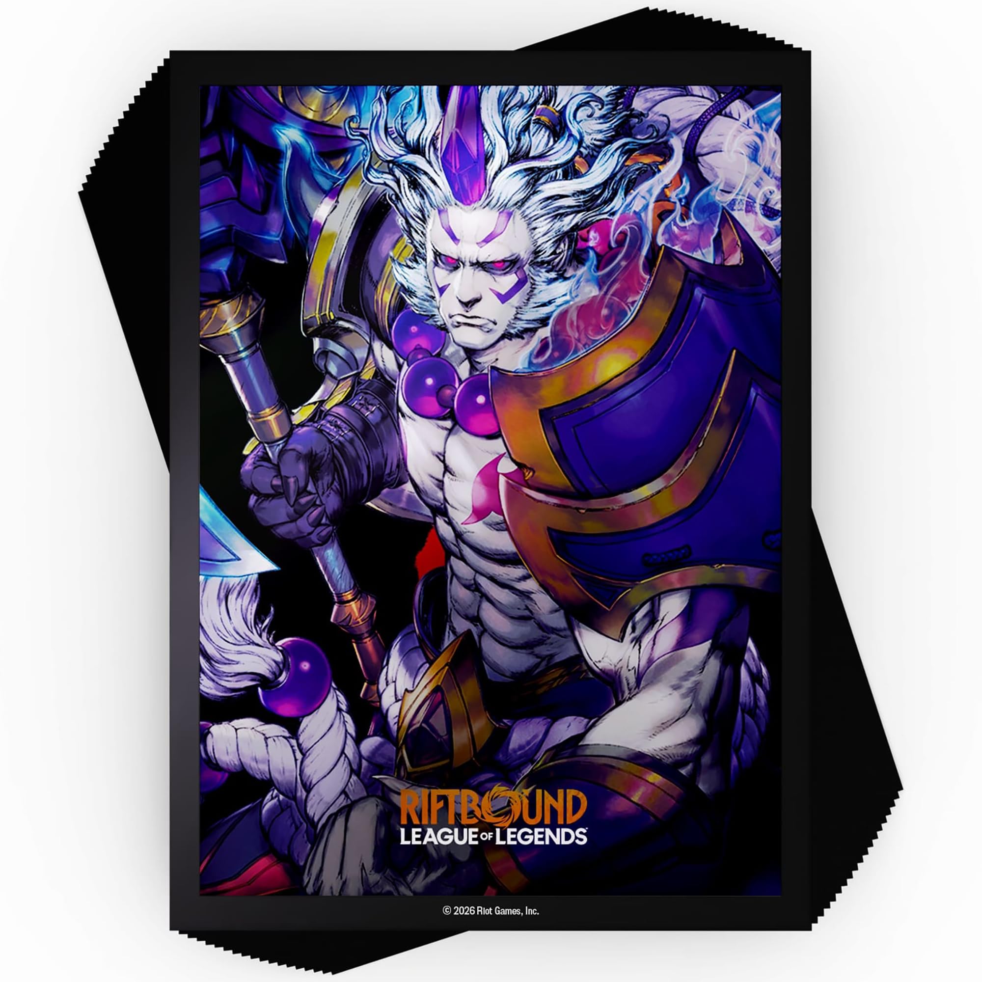 Riftbound: League of Legends - Art Sleeves: Darius - 100ct Card Protectors, TCG Spiritforged Spirit Blossom, Character Art, Trading Game Accessory