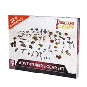Dungeons & Lasers: Adventurer's Gear Set - 128 Pieces of DND Accessories for 28-32mm Miniatures - 5E Compatible