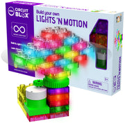 E-Blox Building Blocks STEM Circuit Kit, Build Your Own Lights ‘N Motion, Light & Rotating Capabilities, Infinite Science Creations, Birthday Gift, Boys, Girls, 5+