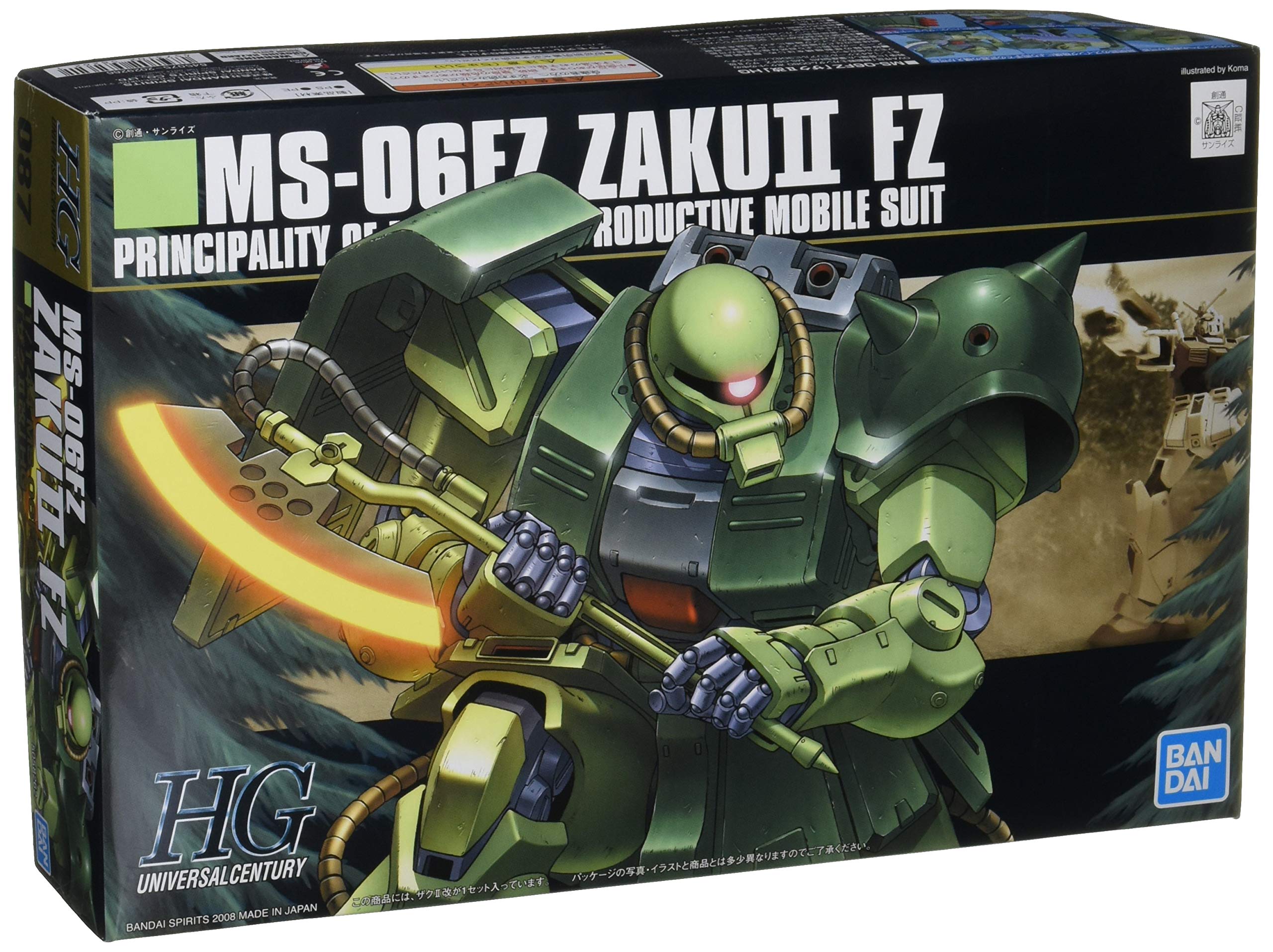 Bandai Hobby - Gundam 0080 - #87 MS-06F Zaku II FZ HGUC 1/144 Model Kit