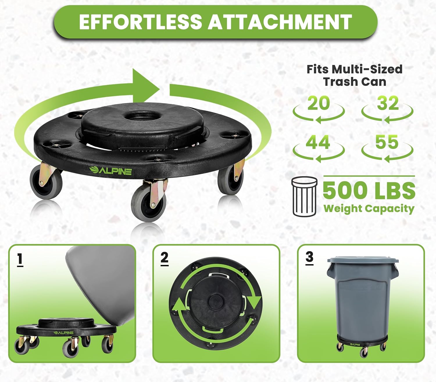 Large Round Trash Can Dolly