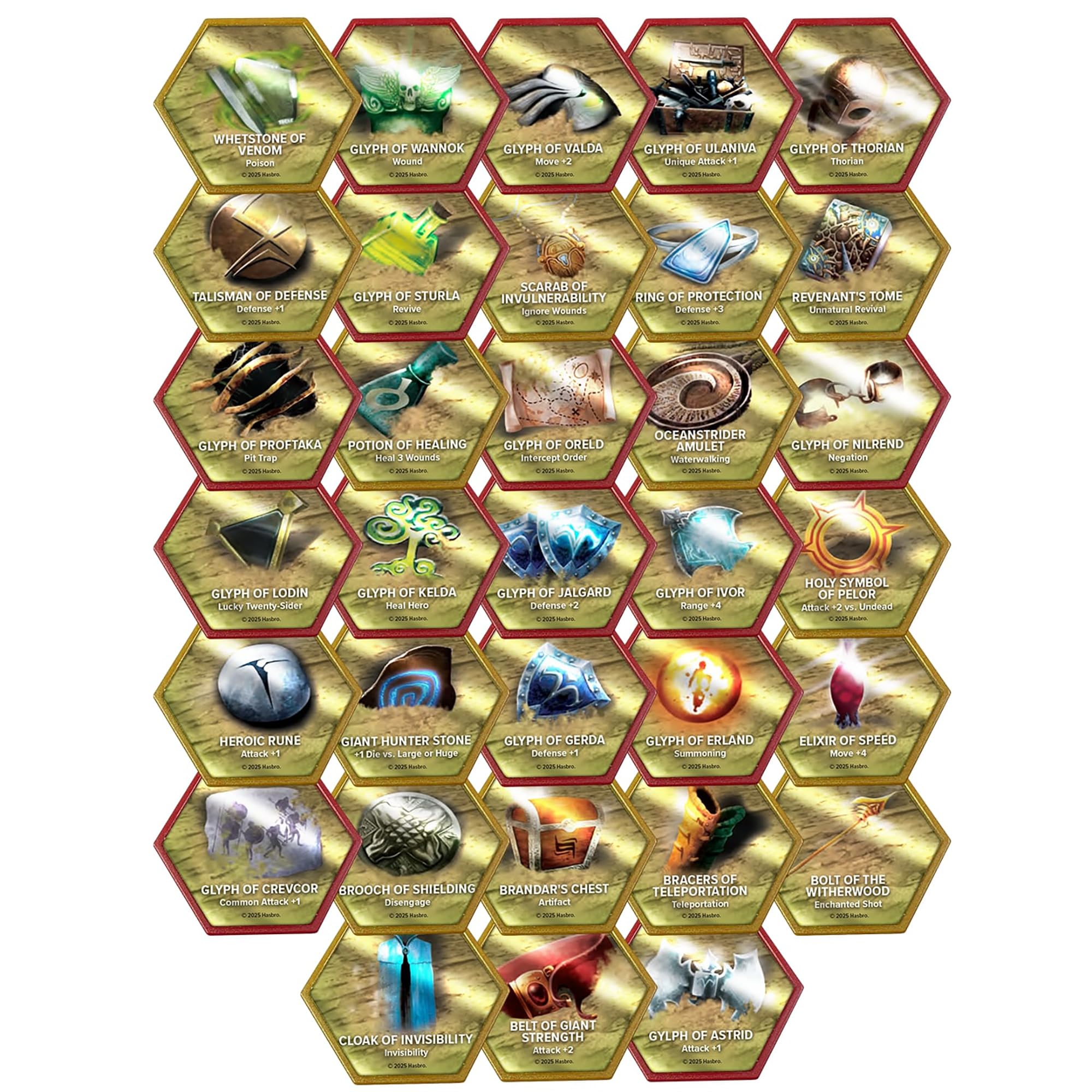 Renegade Games: Heroscape: Glyph Pack - Expansion, 33 New Glyphs, Miniatures Game Accessory, Tabletop Add-On, Harness The Magical Powers of Valhalla