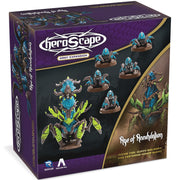 Renegade Games: Heroscape: Rising Tide – Queen Maladrix & Festering Honor Guard Army Expansion - 6 Fully Assembled Unpainted Miniatures & 2 Army Cards