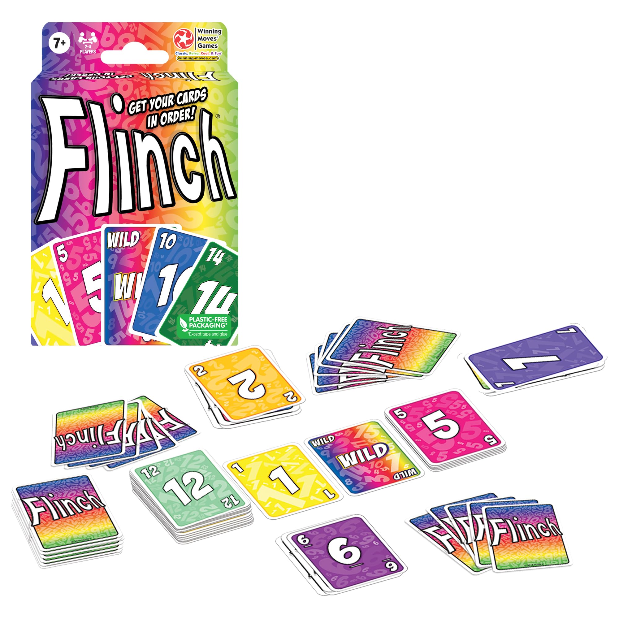 Flinch Card Game, the Original Stockpile Card Game, for 2 to 4 Players, Ages 7+