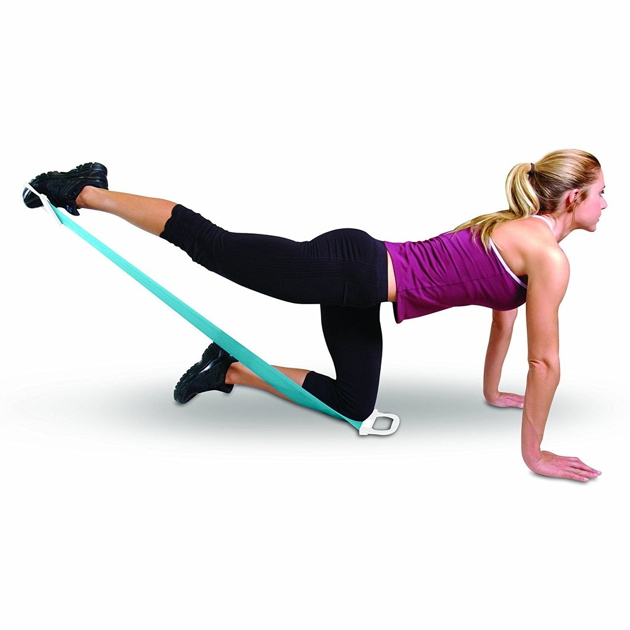 TONE Fitness Band with handles and printed exercises