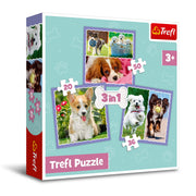 Trefl 3in1 20-36-50 Piece Jigsaw Puzzle Lovely Dogs Print, DIY Jigsaw, Creative Fun, Classic Puzzle for Adults and Children from 4 Years Old