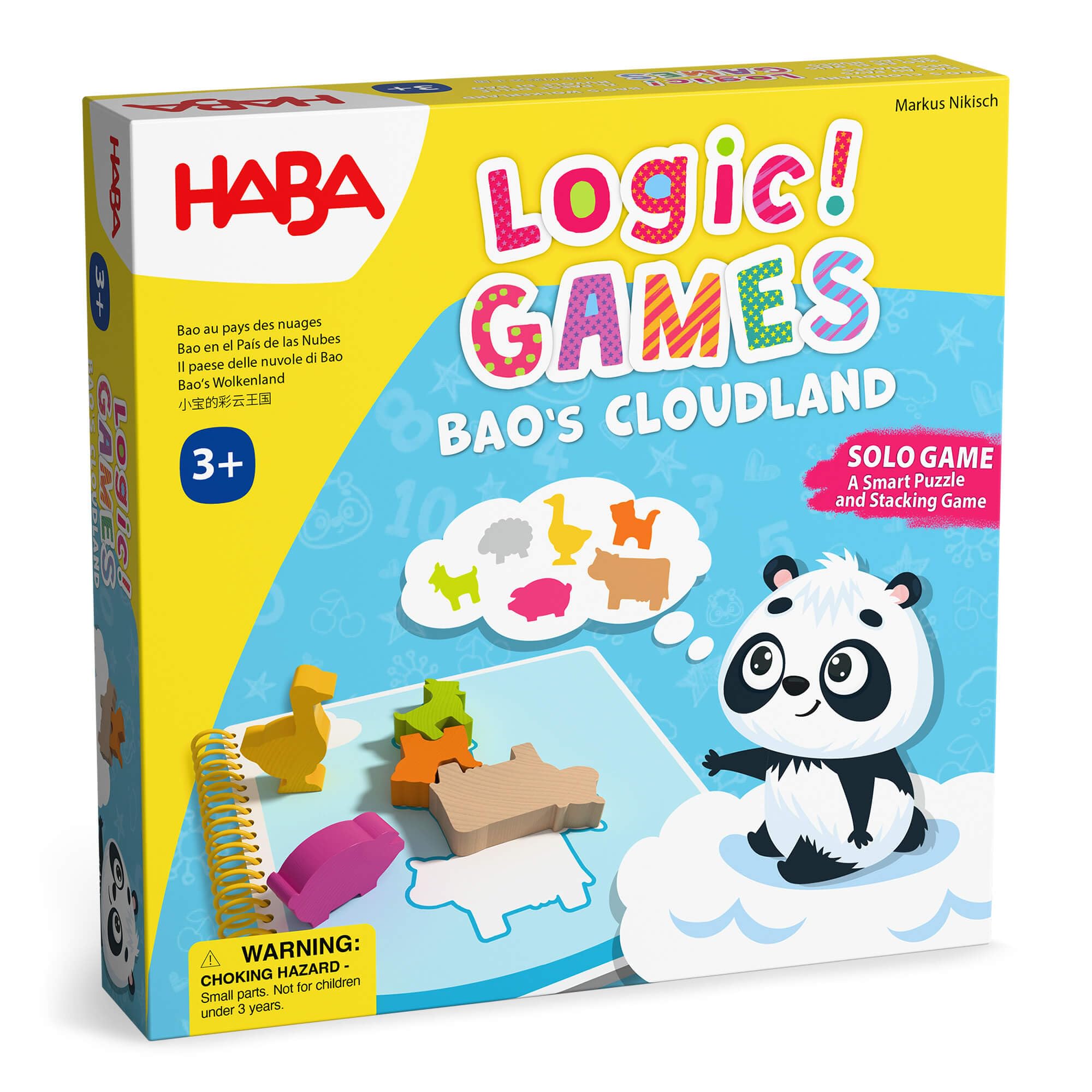 HABA Bao's Cloudland Wooden Logic Puzzle & Stacking Game – STEM Challenges for Ages 3+