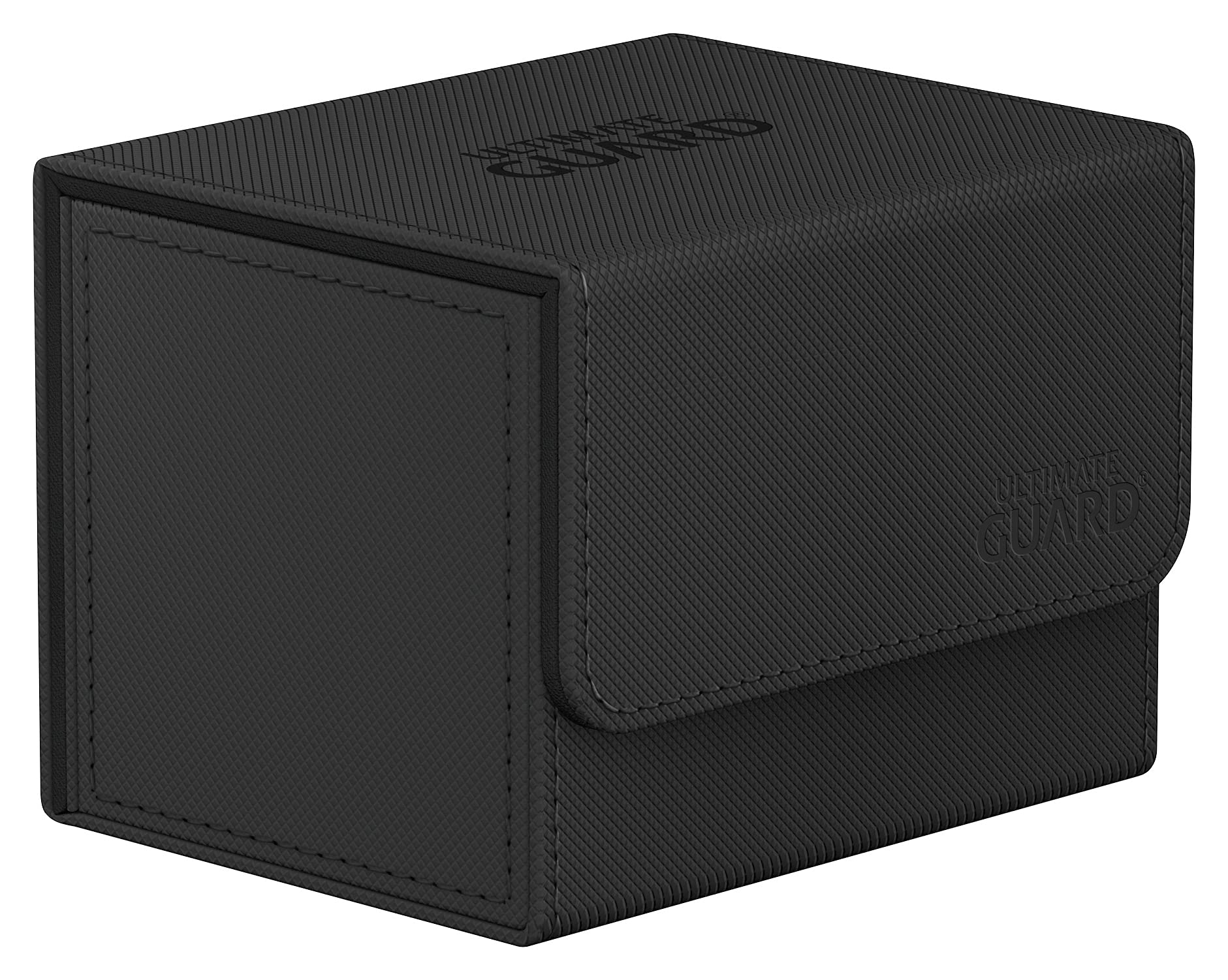 Ultimate Guard Sidewinder 100+, Deck Box for 100 Double-Sleeved TCG Cards, Black, Magnetic Closure & Microfiber Inner Lining for Secure Storage