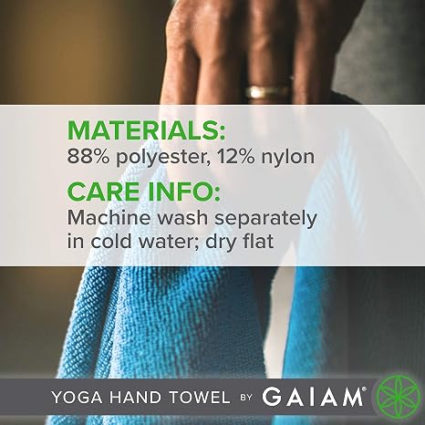 Gaiam Yoga Hand Towel (30" W x 20" L)