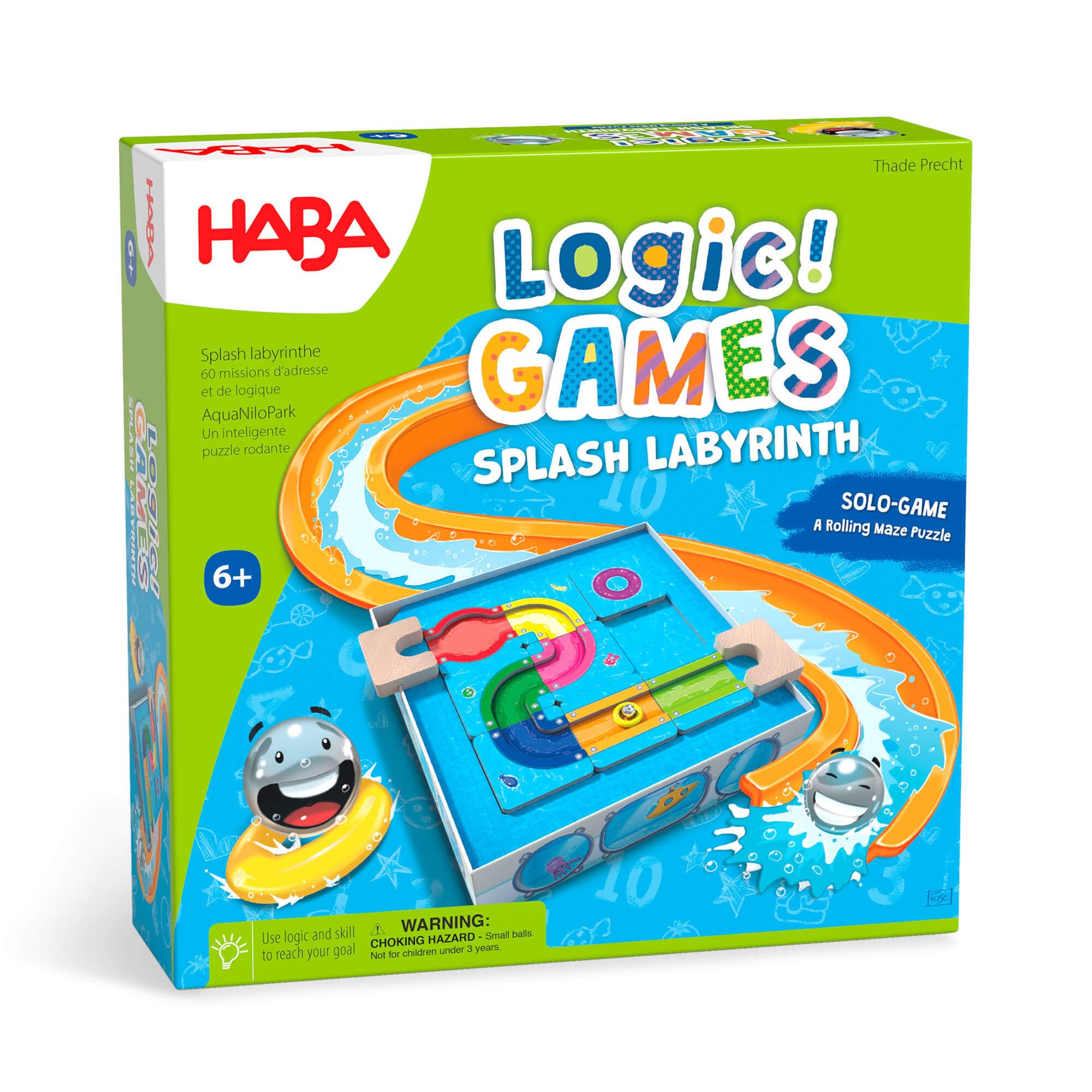 HABA Logic! Games: Milo's Waterpark - Splash Labyrinth Dexterity Maze Game