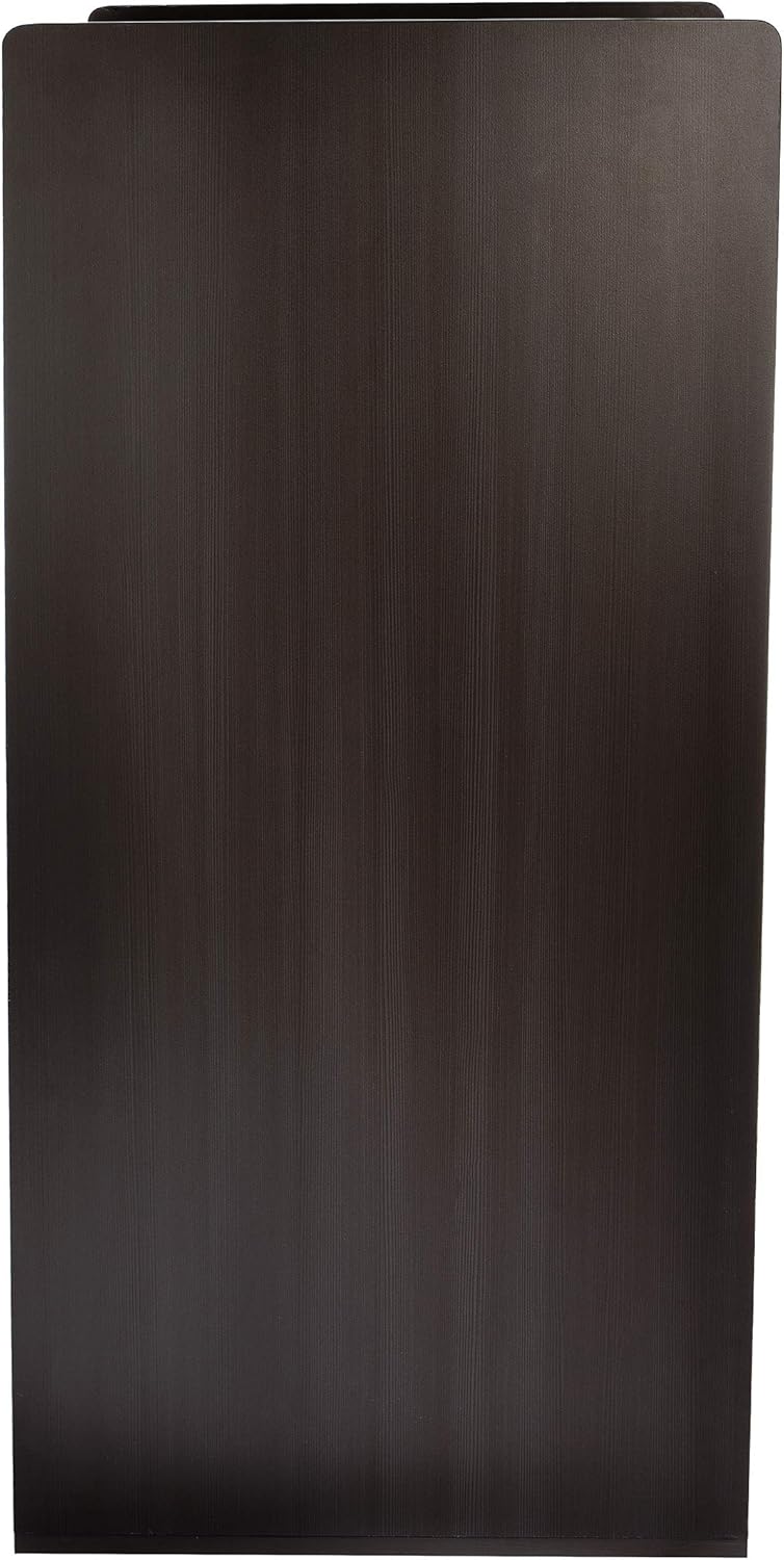 Black 40 Gallon Wood Receptacle Enclosure with Drop Hole and Tray Shelf