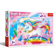 Trefl Into The Crystal World of Unicorns 100 Piece Jigsaw Puzzle Red 16"x11" Print, DIY Puzzle, Creative Fun, Classic Jigsaw for Adults and Children from 5 Years Old