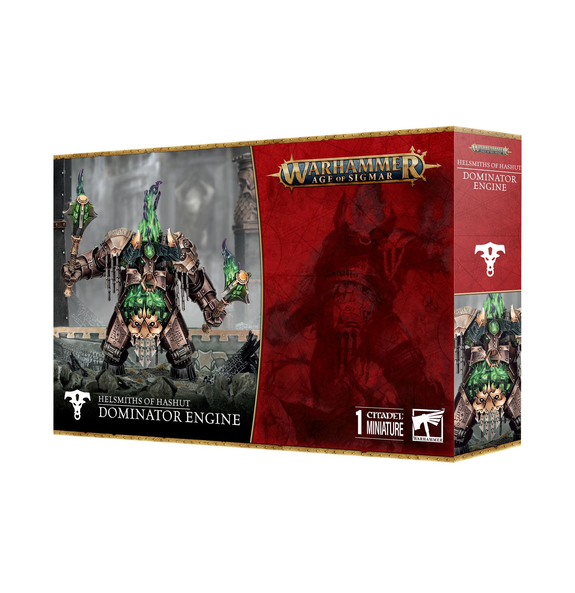 Warhammer Age of Sigmar Dominator Engine – Plastic Daemon-Infused War Machine Miniature Kit, 57 Components, 80mm Round Base – Unpainted