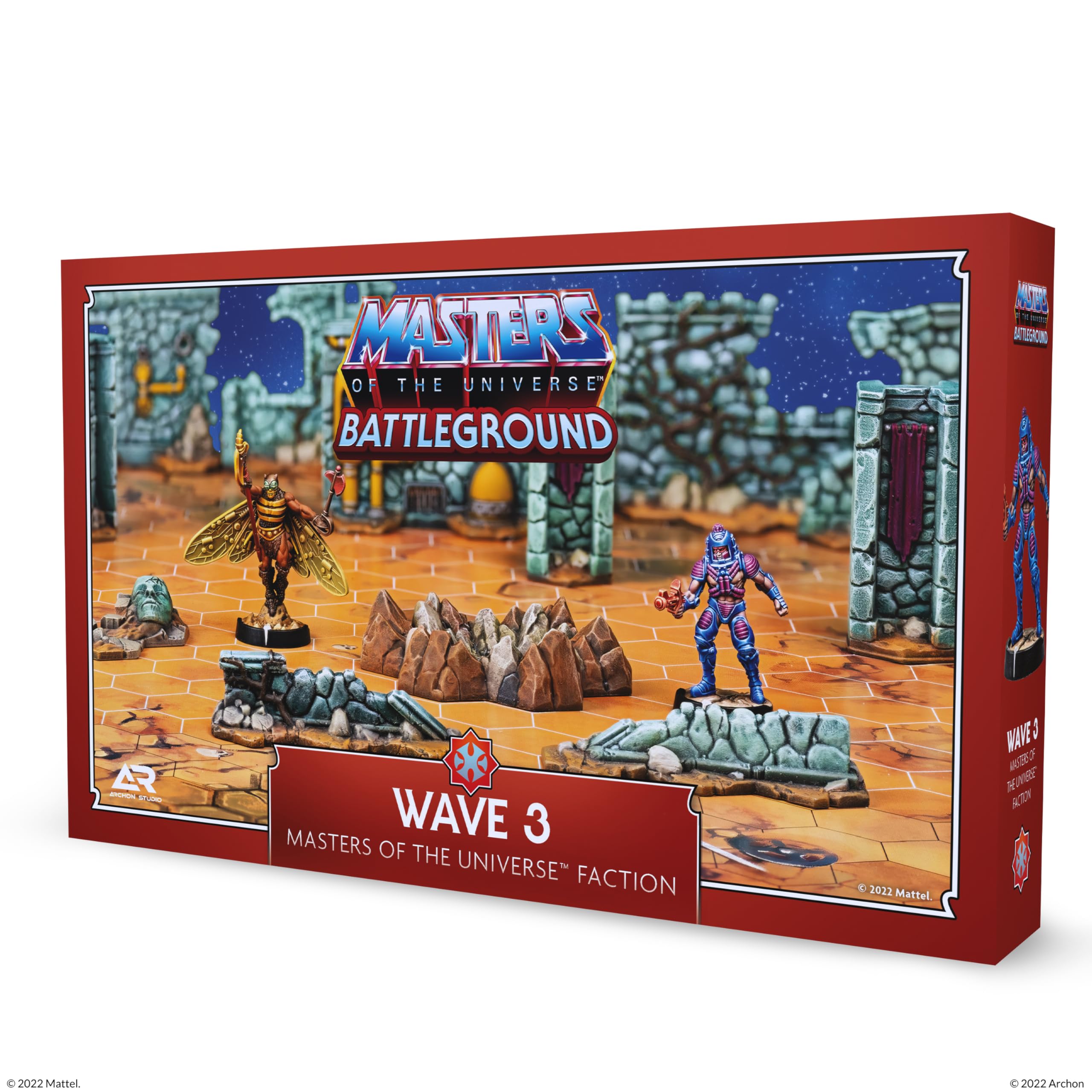 Masters of the Universe: Battleground Expansion Set - Wave 3 Masters of the Universe: Faction - Includes 2 Character minis Man-E-Faces and Buzz-Off, Terrain, Rules and More - for Ages 14+