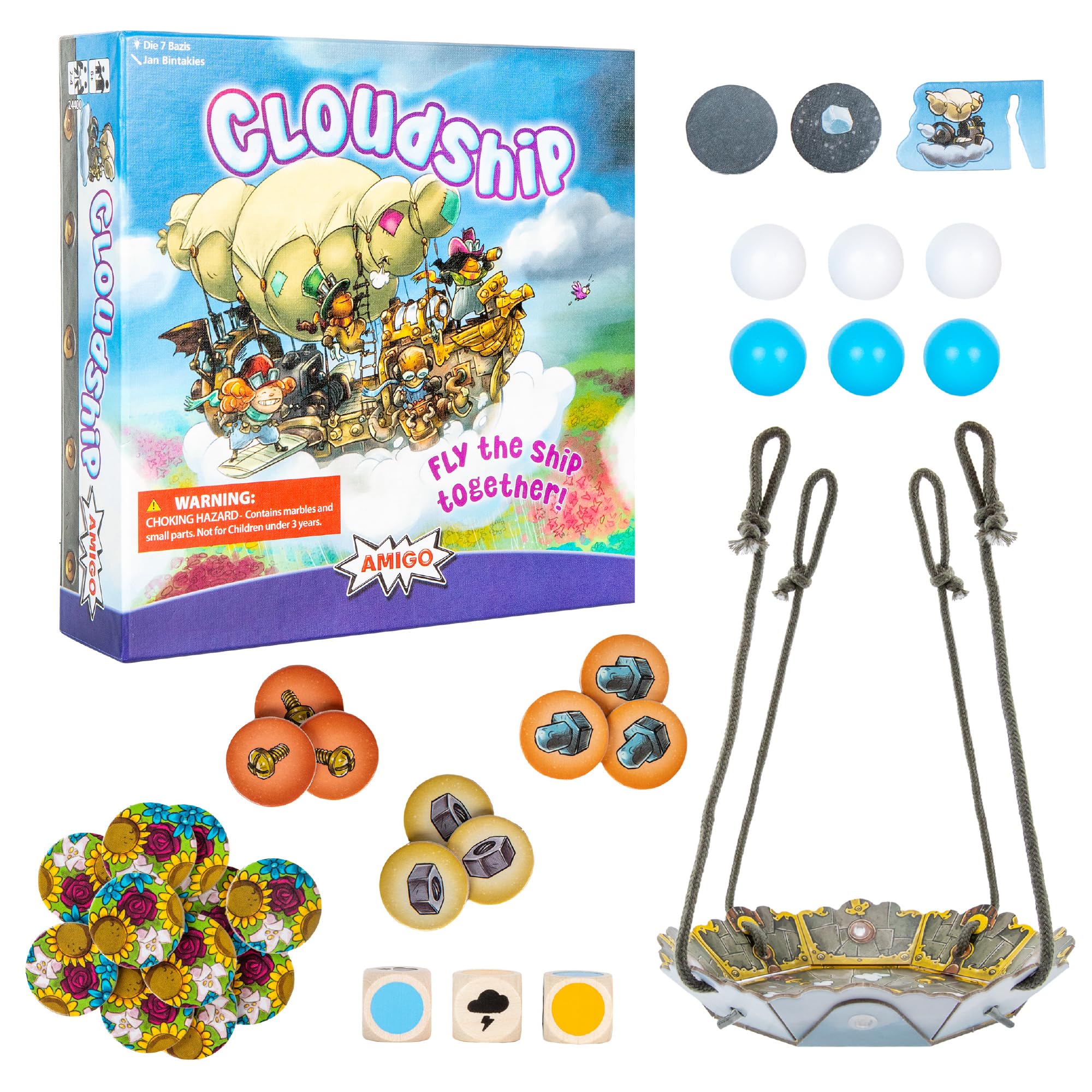 AMIGO Games Cloudship! Cooperative Board Game for Kids & Families -