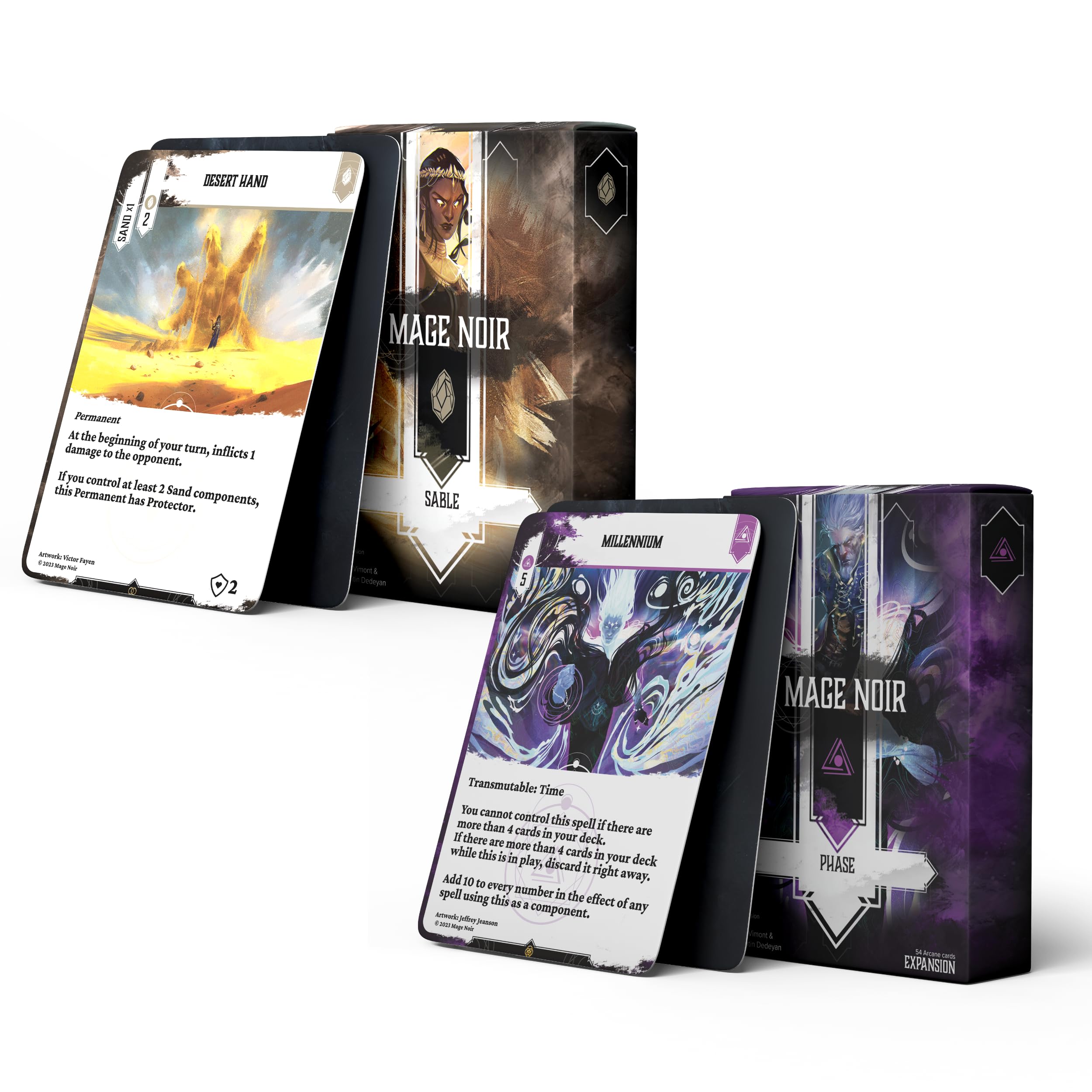 Mage Noir - Expansions - Sable and Phase - Strategy Card Battle Game for 2 Players - Board Game for Ages 14 and Up - English Version