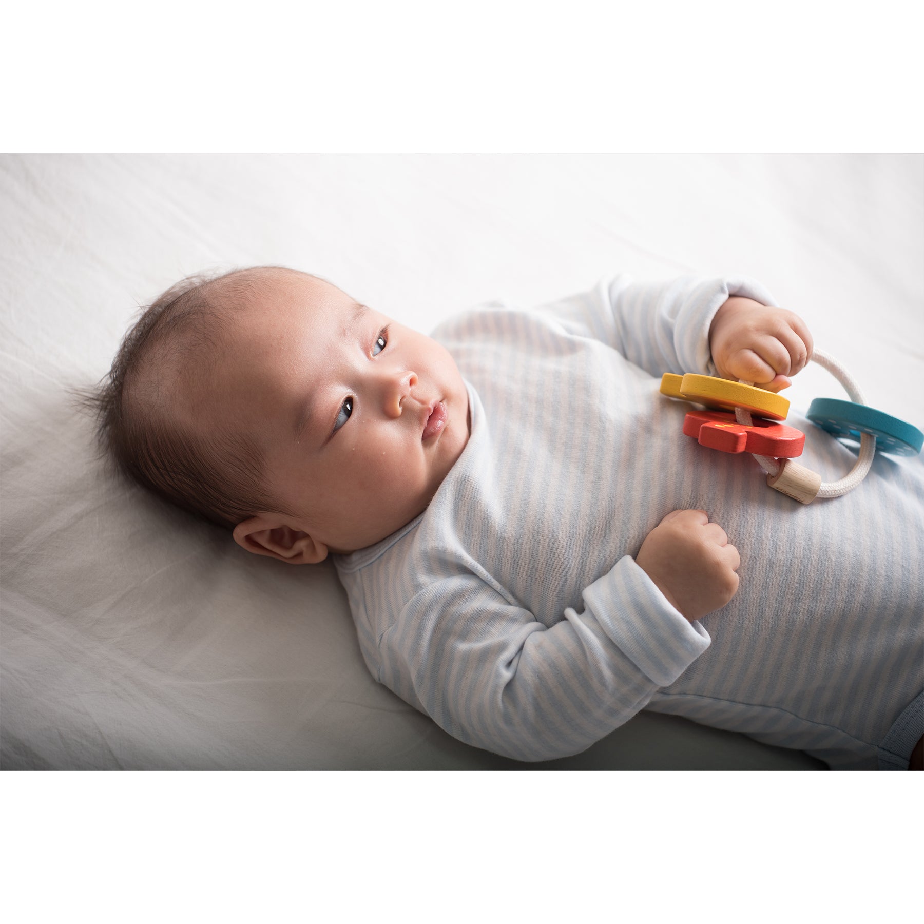 Wooden Baby Key Rattle and Teether