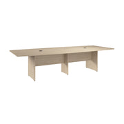 Bush Business Furniture 120-inch Office Conference Table with Wood Base in Natural Elm - 119.21" Width x 47.51" Depth x 28.65" Height