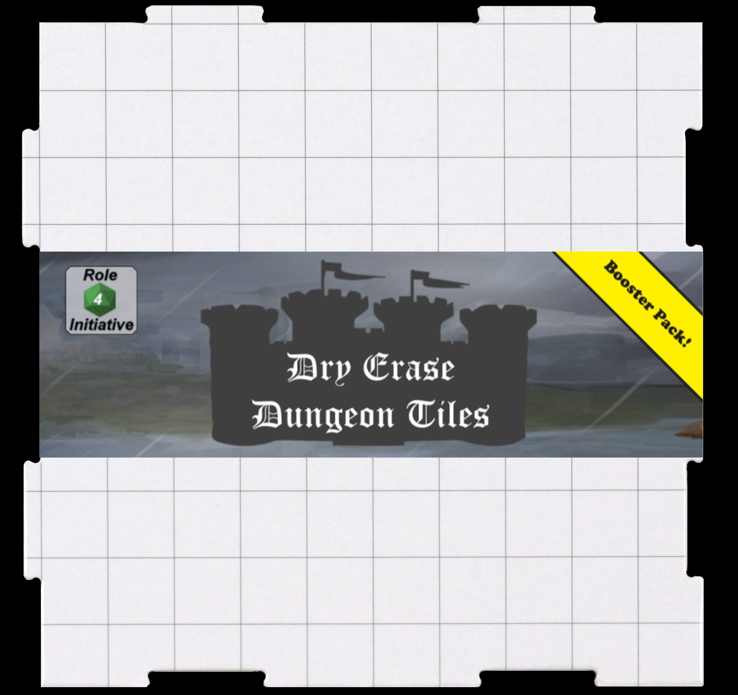 Dry Erase Dungeon Tiles, Booster Pack, White