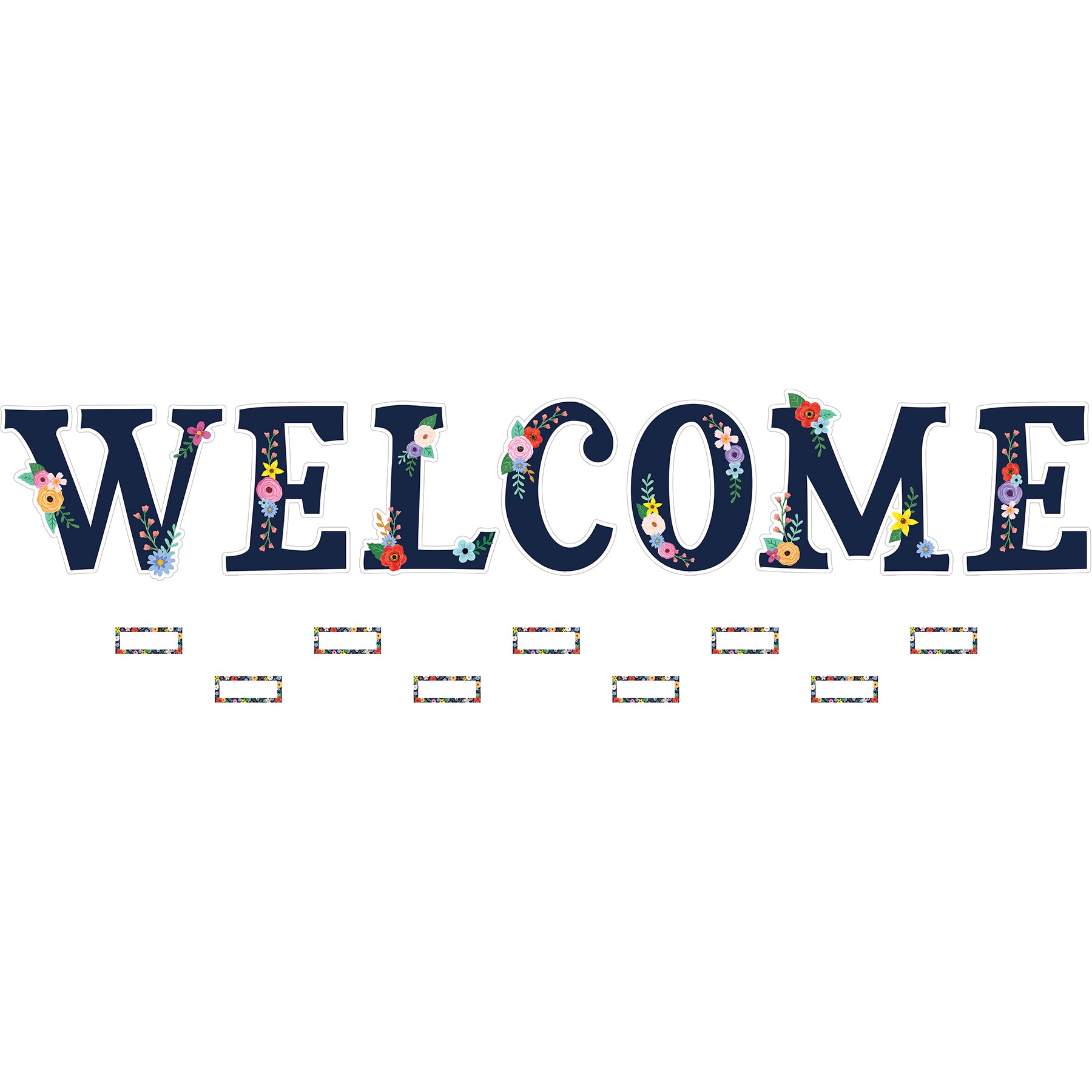 Wildflowers Welcome Bulletin Board Set, 55 Pieces