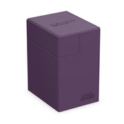 Ultimate Guard Flip'n'Tray 133+, Deck Case for 133 Double-Sleeved TCG Cards + Dice Tray, Purple, Independent Magnetic Closure & Microfiber Inner Lining
