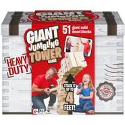 Spin Master Games, Giant Jumbling Tower Party Game with 51 Wood Blocks, for Families and Kids Ages 6 and up