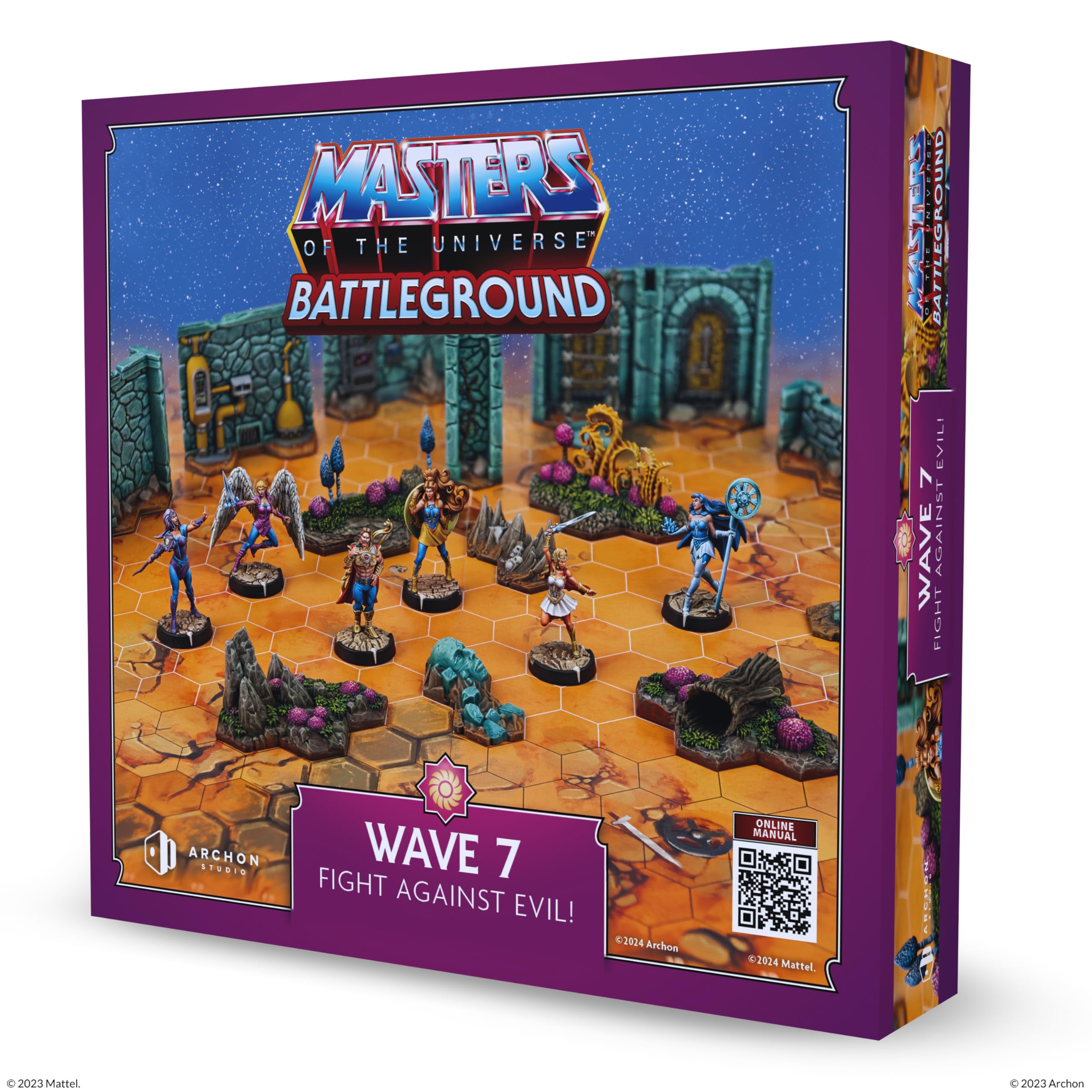 Masters of the Universe: Battleground Wave 7 The Great Rebellion - Large 55-Piece Expansion Set Includes 6 Character Minis, Terrain Pieces, Rulebook and More - for Ages 14+