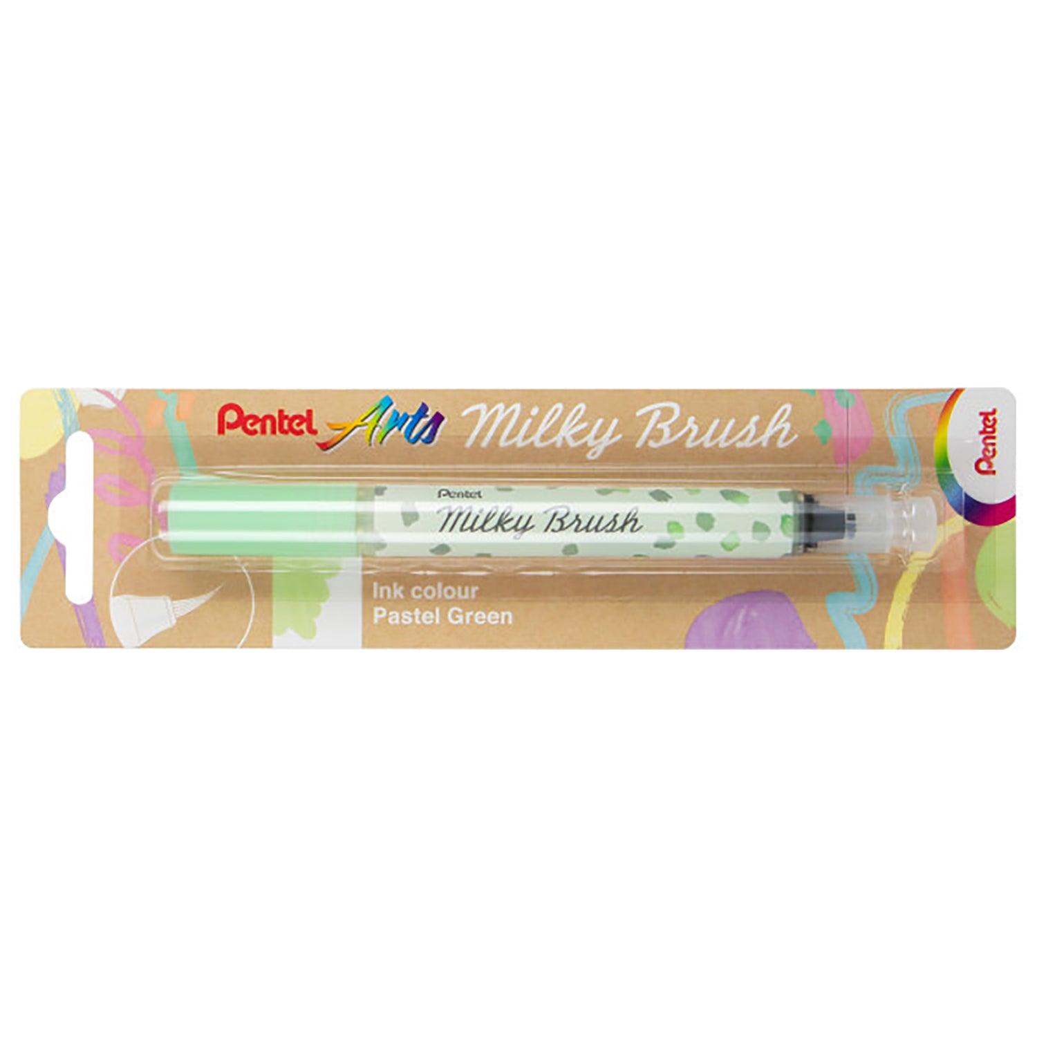 Milky Brush Pen, Pastel Green Ink, 1-Pack