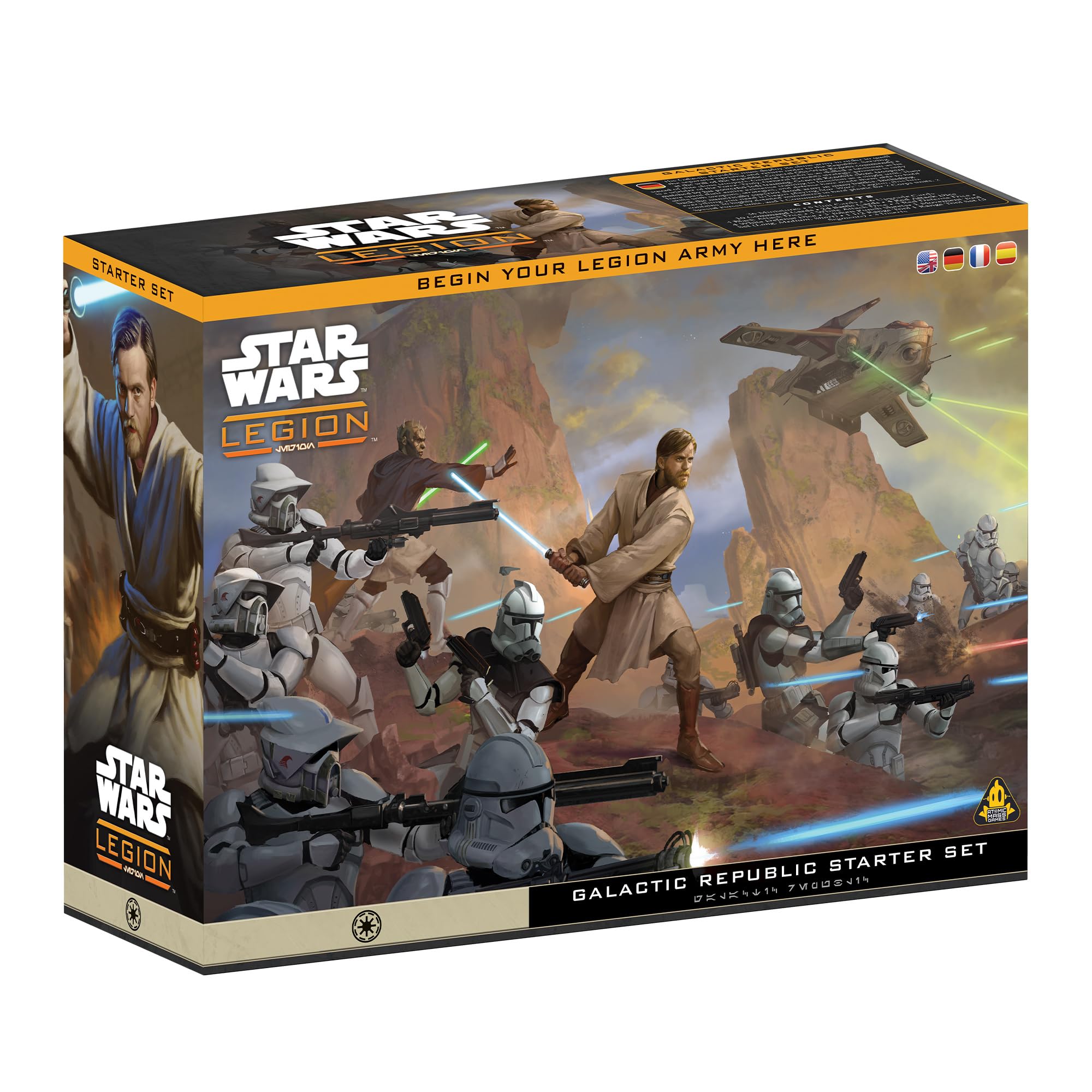 Asmodee Star Wars Legion Galactic Republic Starter Set - Tabletop Miniatures Game, Strategy Game for Kids and Adults, Ages 14+, 2 Players, 90 Min Playtime