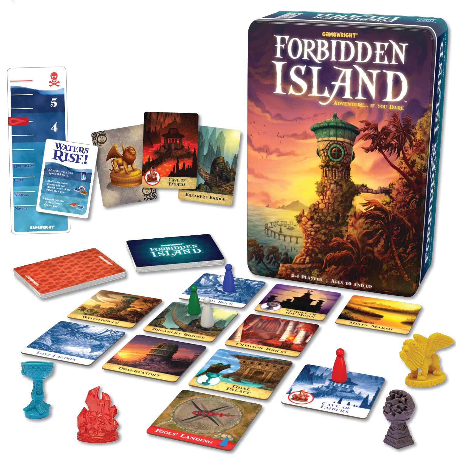 Gamewright - Forbidden Island - Cooperative Strategy Survival Board Game, 2-4 Players