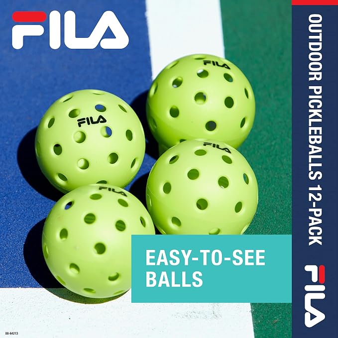 Fila Outdoor Pickleballs 4-Pack - Lime
