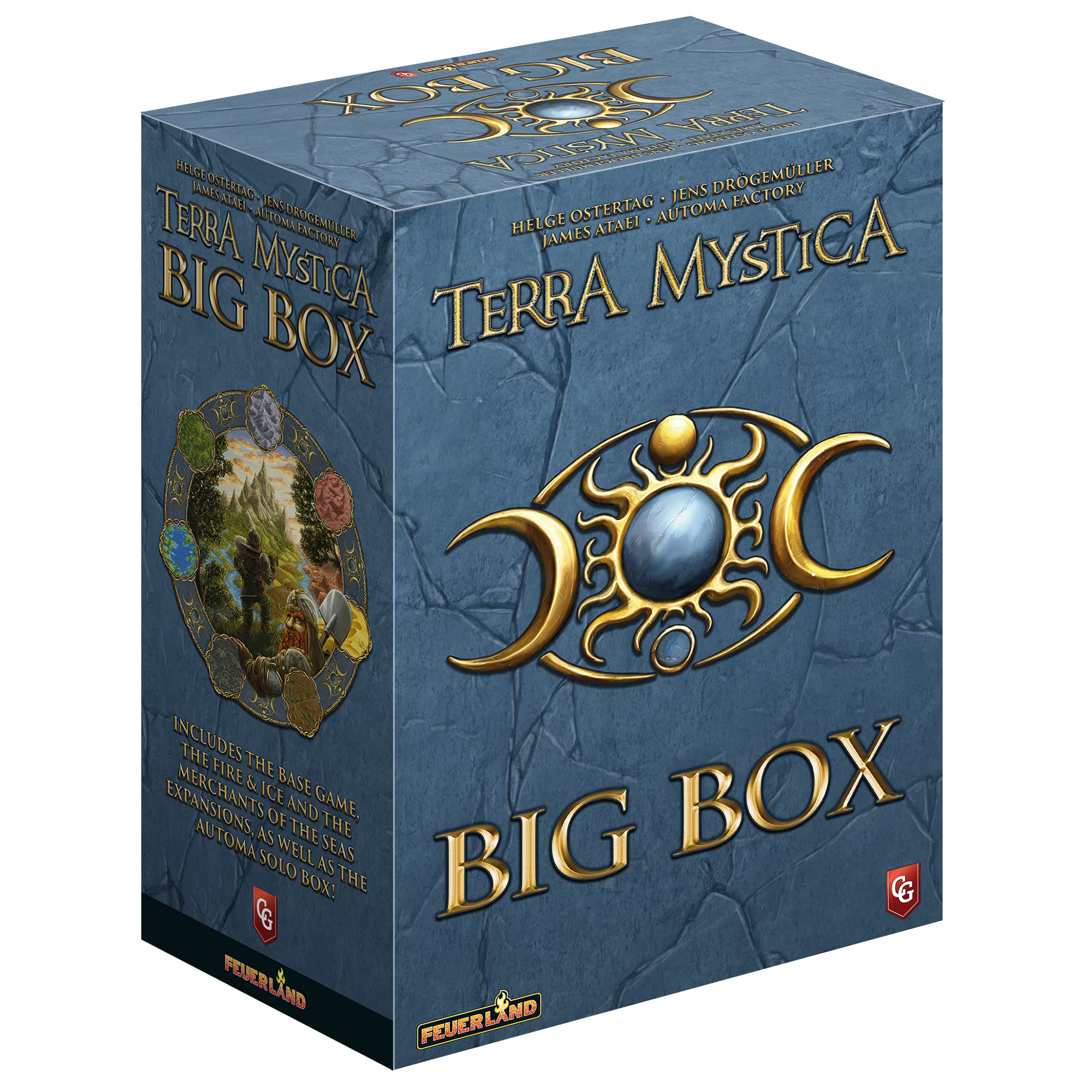 Capstone Games Terra Mystica Big Box Board Game for 2-5 Players - Strategic Fantasy Gameplay with Faction Powers, Land Development, Resource Management & Map Expansion - Ages 14+ | 60-150 Min Playtime