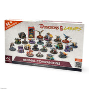 Dungeons & Lasers: Animal Companions DND Miniatures Set - 24 Figurines with Scenic Bases - 5E Compatible for Tabletop RPG Games - 28MM Unpainted and Unassembled - for Ages 14 Years +