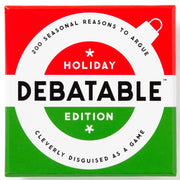Brass Monkey Debatable Holiday Edition – Social Party Game with 400 Holiday Topics to Argue About, 2+ Players
